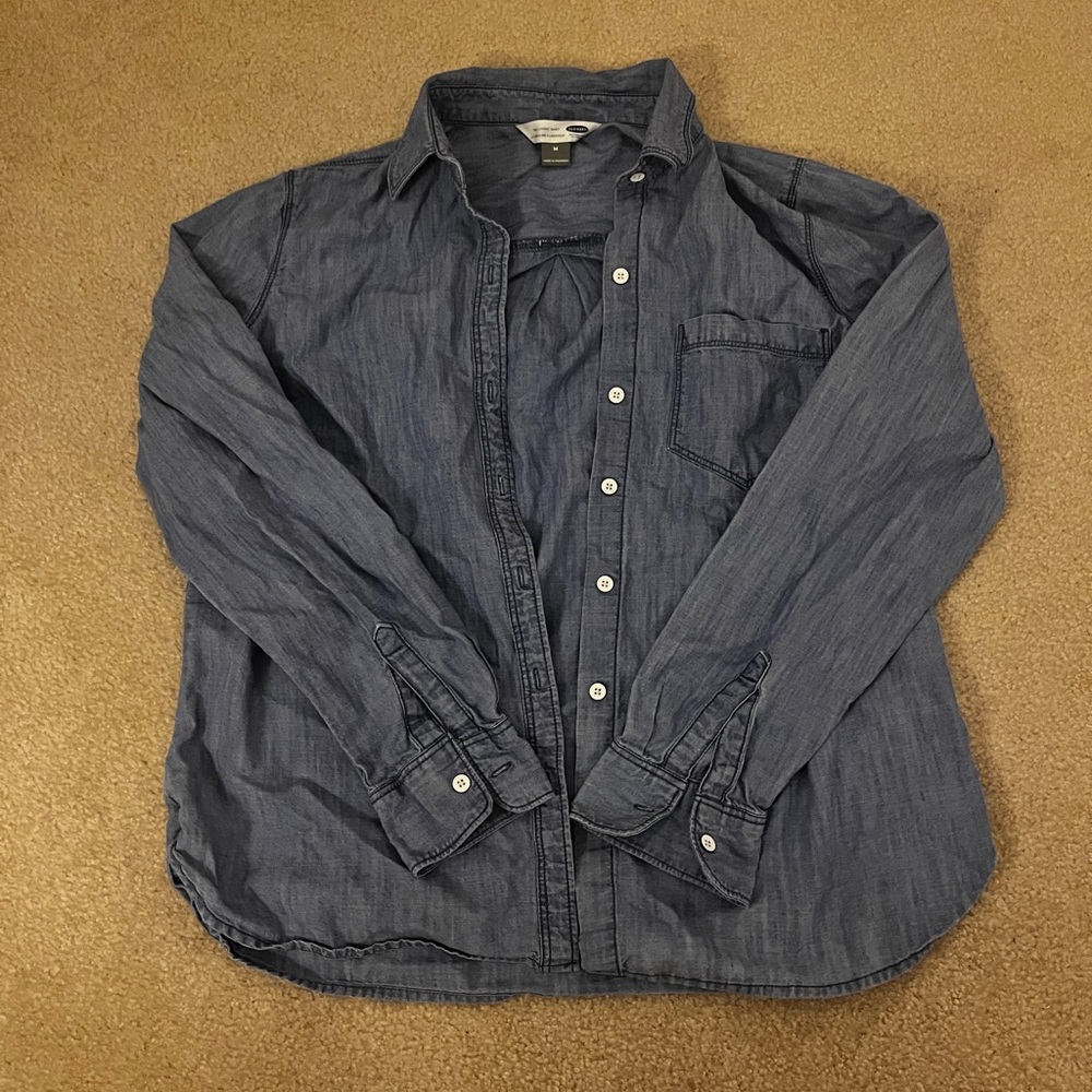 Old Navy Classic Blue Button Up